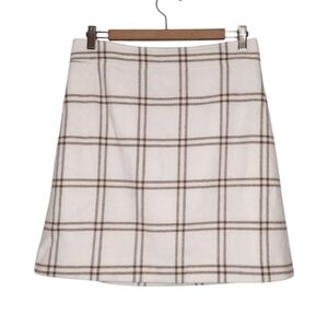 NWT J. Crew Women's Preppy Plaid Wool Blend Fall Winter A-Line Mini Skirt Size 6